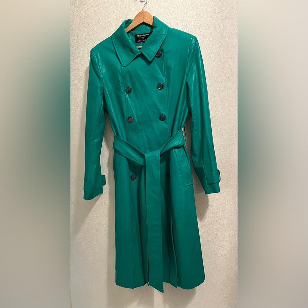 Helen Bergman X Anthropologie Green Faux Leather